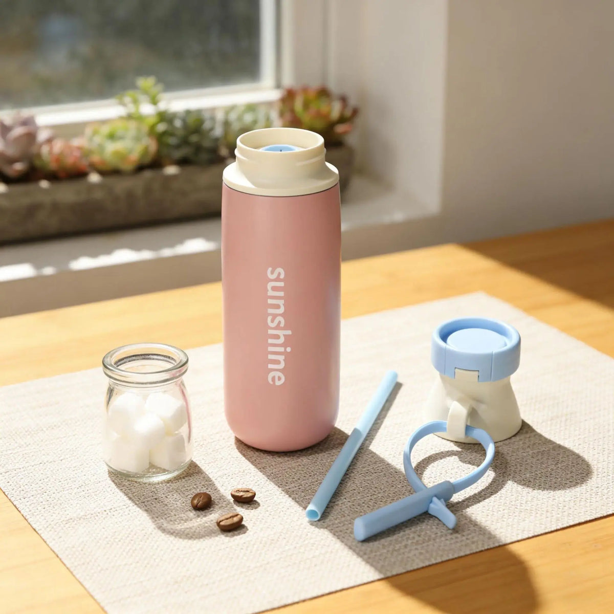 New Large-capacity Stainless Steel Insulated Cup Multi-portable Straw Cup Gift Milk Bottle Bama Creative Water Cup