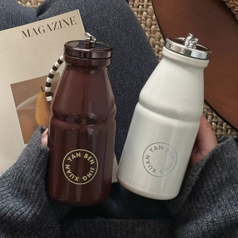 380ML Cute Mini Insulated Water Bottle, 316 Stainless Steel Insulated Coffee Tumbler, Vacuum Flask for Coffee, Fashion Thermos