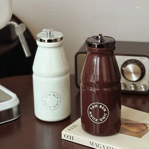 380ML Cute Mini Insulated Water Bottle, 316 Stainless Steel Insulated Coffee Tumbler, Vacuum Flask for Coffee, Fashion Thermos